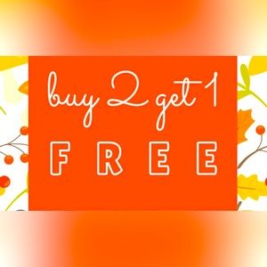 Buy 2 get 1 free on ALL JEWELRY/WATCHES/PINS/BROOCHES/KEYCHAINS/SCARVES